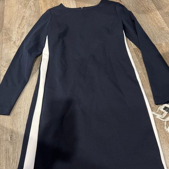 NWT Michael Kors side tuxedo stripe long sleeve dress size M - Picture 2 of 10